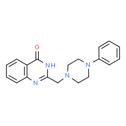 ChemSpider 2D Image | 2-[(4-Phenyl-1-piperazinyl)methyl]-4(1H)-quinazolinone | C19H20N4O