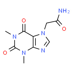 ChemSpider 2D Image | 1,2,3,6-Tetrahydro-1,3-dimethyl-2,6-dioxo-7H-purine-7-acetamide | C9H11N5O3
