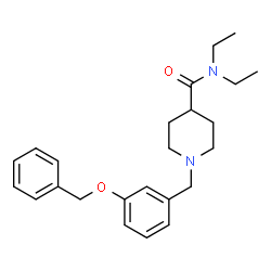 ChemSpider 2D Image | 1-[3-(Benzyloxy)benzyl]-N,N-diethyl-4-piperidinecarboxamide | C24H32N2O2