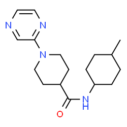 ChemSpider 2D Image | N-(4-Methylcyclohexyl)-1-(2-pyrazinyl)-4-piperidinecarboxamide | C17H26N4O