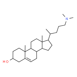 ChemSpider 2D Image | 24-(Dimethylamino)chol-5-en-3-ol | C26H45NO
