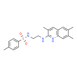 ChemSpider 2D Image | 3,6,7-Trimethyl-2-[(2-{[(4-methylphenyl)sulfonyl]amino}ethyl)amino]quinolinium | C21H26N3O2S