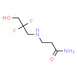 ChemSpider 2D Image | N~3~-(2,2-Difluoro-3-hydroxypropyl)-beta-alaninamide | C6H12F2N2O2