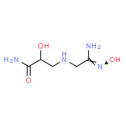 ChemSpider 2D Image | 3-{[(2Z)-2-Amino-2-(hydroxyimino)ethyl]amino}-2-hydroxypropanamide | C5H12N4O3