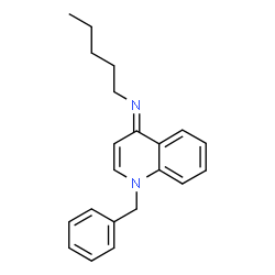 ChemSpider 2D Image | (4E)-1-Benzyl-N-pentyl-4(1H)-quinolinimine | C21H24N2
