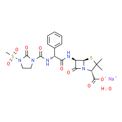ChemSpider 2D Image | mezlocillin sodium monohydrate | C21H26N5NaO9S2