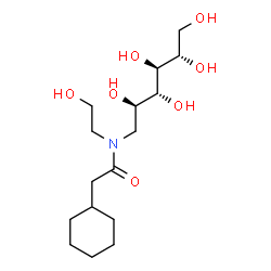 ChemSpider 2D Image | 6-[(Cyclohexylacetyl)(2-hydroxyethyl)amino]-6-deoxy-D-allitol | C16H31NO7