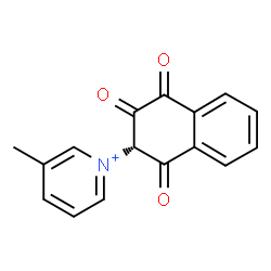 ChemSpider 2D Image | 3-Methyl-1-[(2S)-1,3,4-trioxo-1,2,3,4-tetrahydro-2-naphthalenyl]pyridinium | C16H12NO3