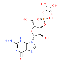ChemSpider 2D Image | Guanosine 3'-(trihydrogen diphosphate) | C10H15N5O11P2
