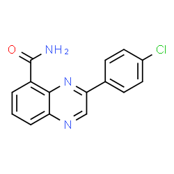 ChemSpider 2D Image | 2-(4-Chlorophenyl)-5-quinoxalinecarboxamide | C15H10ClN3O