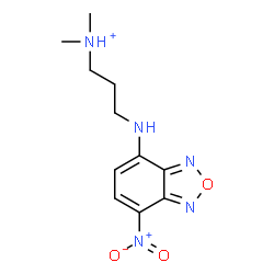 ChemSpider 2D Image | N,N-Dimethyl-3-[(7-nitro-2,1,3-benzoxadiazol-4-yl)amino]-1-propanaminium | C11H16N5O3