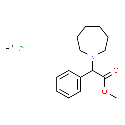 ChemSpider 2D Image | Hydrogen chloride methyl 1-azepanyl(phenyl)acetate (1:1:1) | C15H22ClNO2