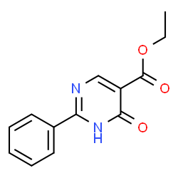 ChemSpider 2D Image | Ethyl 4-hydroxy-2-phenylpyrimidine-5-carboxylate | C13H12N2O3