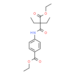 ChemSpider 2D Image | Ethyl 4-{[2-(ethoxycarbonyl)-2-ethylbutanoyl]amino}benzoate | C18H25NO5