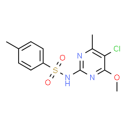 ChemSpider 2D Image | N-(5-Chloro-4-methoxy-6-methyl-2-pyrimidinyl)-4-methylbenzenesulfonamide | C13H14ClN3O3S