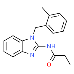 ChemSpider 2D Image | N-[1-(2-Methylbenzyl)-1H-benzimidazol-2-yl]propanamide | C18H19N3O