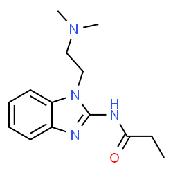 ChemSpider 2D Image | N-{1-[2-(Dimethylamino)ethyl]-1H-benzimidazol-2-yl}propanamide | C14H20N4O