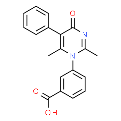 ChemSpider 2D Image | 3-(2,6-dimethyl-4-oxo-5-phenylpyrimidin-1-yl)benzoic acid | C19H16N2O3