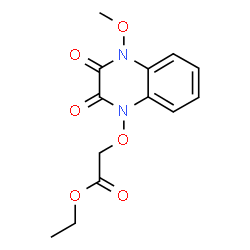 ChemSpider 2D Image | Ethyl [(4-methoxy-2,3-dioxo-3,4-dihydro-1(2H)-quinoxalinyl)oxy]acetate | C13H14N2O6