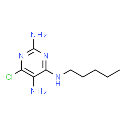 ChemSpider 2D Image | 6-Chloro-N~4~-pentyl-2,4,5-pyrimidinetriamine | C9H16ClN5