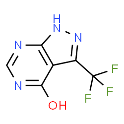 ChemSpider 2D Image | 3-(Trifluoromethyl)-1H-pyrazolo[3,4-d]pyrimidin-4-ol | C6H3F3N4O