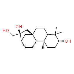 ChemSpider 2D Image | (3alpha,5beta,8alpha,9beta,10alpha)-Kaurane-3,16,17-triol | C20H34O3