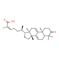 ChemSpider 2D Image | (5xi,24Z)-3-Oxolanosta-7,9(11),24-trien-26-oic acid | C30H44O3