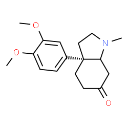 ChemSpider 2D Image | (3aS)-3a-(3,4-Dimethoxyphenyl)-1-methyloctahydro-6H-indol-6-one | C17H23NO3