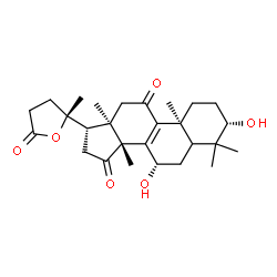 ChemSpider 2D Image | (3beta,7beta,20R)-3,7-Dihydroxy-4,4,14-trimethyl-20,24-epoxychol-8-ene-11,15,24-trione | C27H38O6