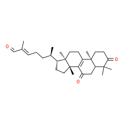 ChemSpider 2D Image | (5xi,24E)-3,7-Dioxolanosta-8,24-dien-26-al | C30H44O3