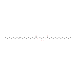 ChemSpider 2D Image | 1-Myristoyl-3-Elaidoyl-rac-glycerol | C35H66O5