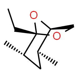 ChemSpider 2D Image | (1R,2R,4S,5S)-5-Ethyl-2,4-dimethyl-6,8-dioxabicyclo[3.2.1]octane | C10H18O2