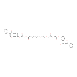 ChemSpider 2D Image | 1-(4-Oxo-2-phenyl-4H-chromen-6-yl) 18-(4-oxo-3-phenyl-4H-chromen-7-yl) 4,15-dioxo-3,6,9,16-tetraoxaoctadecane-1,18-dioate | C44H38O14