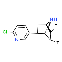 ChemSpider 2D Image | (1S,4R)-2-(6-Chloro-3-pyridinyl)(5,6-~3~H_2_)-7-azabicyclo[2.2.1]heptane | C11H11T2ClN2