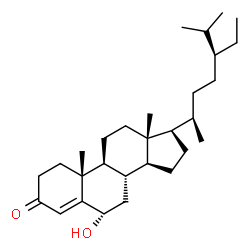 ChemSpider 2D Image | (6alpha,24S)-6-Hydroxystigmast-4-en-3-one | C29H48O2
