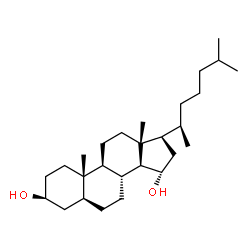 ChemSpider 2D Image | (3beta,5alpha,15alpha)-Cholestane-3,15-diol | C27H48O2