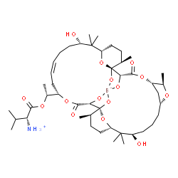 ChemSpider 2D Image | [(2R)-1-{(1R)-1-[(1S,2R,5S,6R,8R,12R,14S,17R,18R,19R,22S,24Z,28S,30S,33R)-12,28-Dihydroxy-1,2,18,19-tetra(hydroxy-kappaO)-6,13,13,17,29,29,33-heptamethyl-3,20-dioxo-4,7,21,34,35-pentaoxatetracyclo[28.
3.1.1~5,8~.1~14,18~]hexatriacont-24-en-22-yl]ethoxy}-3-methyl-1-oxo-2-butanaminiumato(4-)]boron | C45H74BNO15