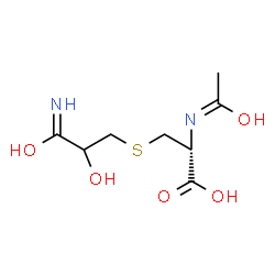 ChemSpider 2D Image | (Z)-S-(2,3-Dihydroxy-3-iminopropyl)-N-(1-hydroxyethylidene)-L-cysteine | C8H14N2O5S