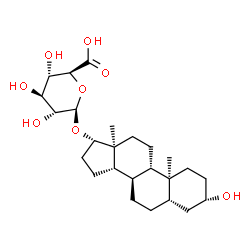 ChemSpider 2D Image | (3beta,5alpha,17beta)-3-Hydroxyandrostan-17-yl beta-D-glucopyranosiduronic acid | C25H40O8