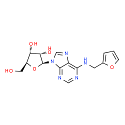 ChemSpider 2D Image | N-(2-Furylmethyl)-9-(beta-L-ribofuranosyl)-9H-purin-6-amine | C15H17N5O5