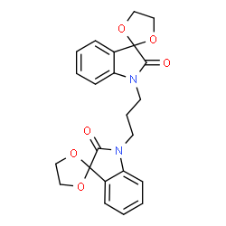 ChemSpider 2D Image | 1',1''-propane-1,3-diylbisspiro[1,3-dioxolane-2,3'-indol]-2'(1'H)-one | C23H22N2O6
