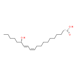 ChemSpider 2D Image | (11Z,13E,15S)-15-Hydroxy(1-~14~C)-11,13-icosadienoic acid | C1914CH36O3