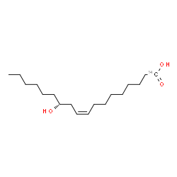 ChemSpider 2D Image | (9Z,12R)-12-Hydroxy(1-~14~C)-9-octadecenoic acid | C1714CH34O3
