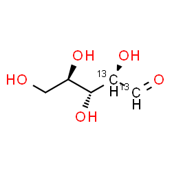 ChemSpider 2D Image | D-(1,2-~13~C_2_)Ribose | C313C2H10O5