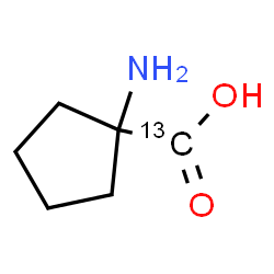 ChemSpider 2D Image | 1-Aminocyclopentane(~13~C)carboxylic acid | C513CH11NO2