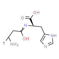 ChemSpider 2D Image | N-[3-Amino-1-hydroxy(3-~3~H_1_)propylidene]-L-histidine | C9H13TN4O3