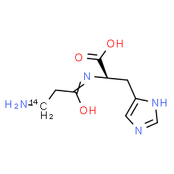 ChemSpider 2D Image | N-[3-Amino-1-hydroxy(3-~14~C)propylidene]-L-histidine | C814CH14N4O3