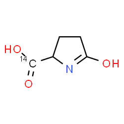 ChemSpider 2D Image | 5-Hydroxy-3,4-dihydro-2H-pyrrole-2-(~14~C)carboxylic acid | C414CH7NO3