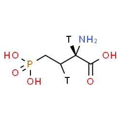 ChemSpider 2D Image | (2S)-2-Amino-4-phosphono(2,3-~3~H_2_)butanoic acid | C4H8T2NO5P