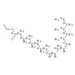 ChemSpider 2D Image | Linoleic Acid-13C18 ethyl ester | C213C18H36O2